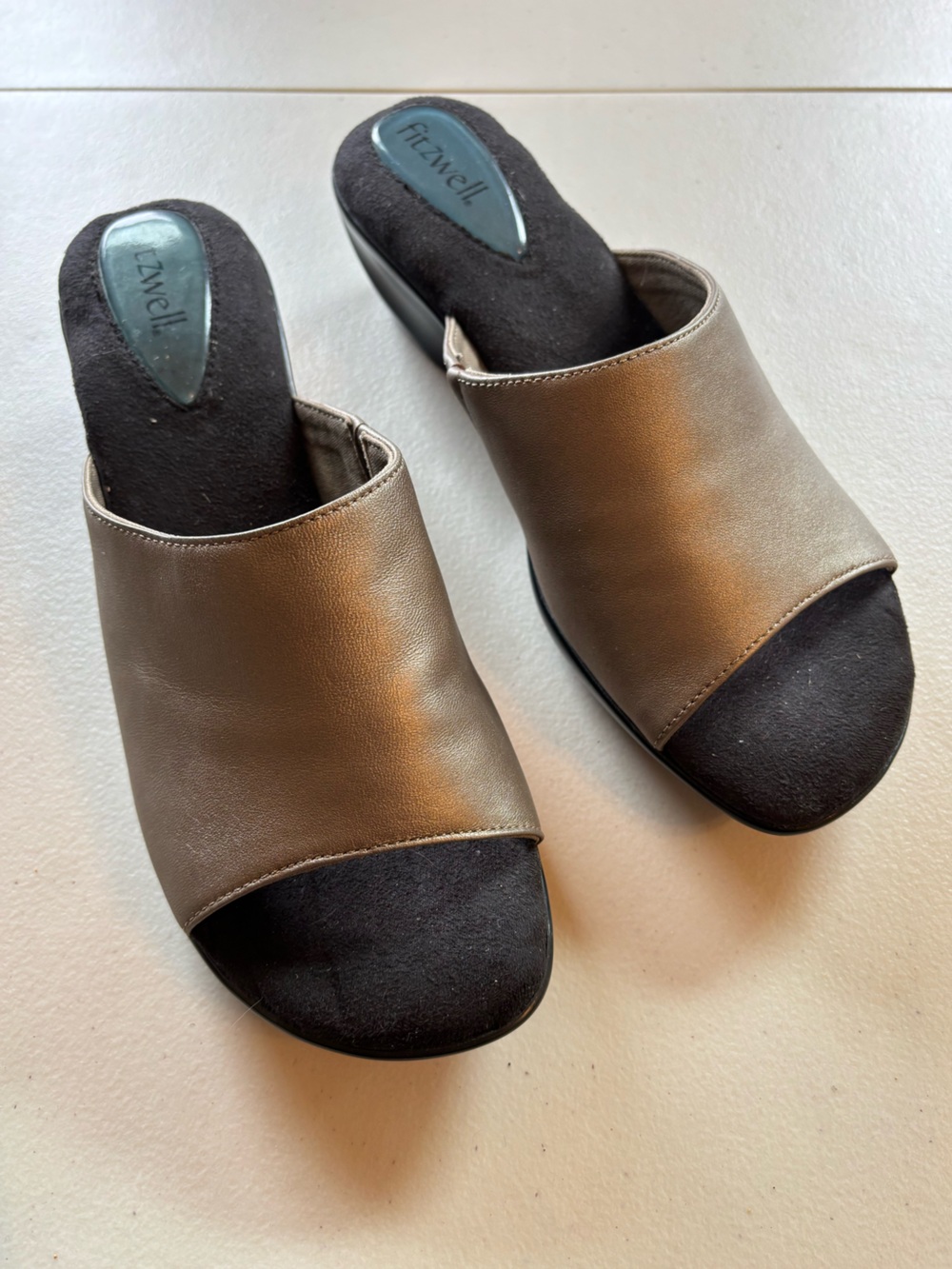 Fitzwell Women’s Tan Wedge Sandals — Classic Neutral Style